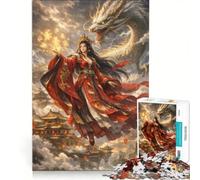 Puzzle da 1000 pezzi L'imperatrice drago celeste, giocattolo educativo, stimolante da completare, compleanno e Natale 50x75cm