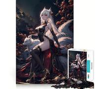 Puzzle da 1000 pezzi "L'incantatrice volpe mistica" per adulti, gioco di logica e rilassamento, bordi affilati, regalo di alta qualità (38x52cm)
