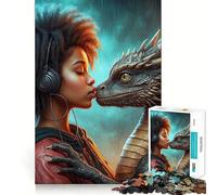 Puzzle da 1000 pezzi "L'incontro mistico" per adolescenti, rompicapo per la mente, attività per la casa, taglio premium, articolo regalo di Babbo Natale 38x26cm