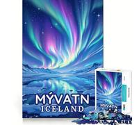 Puzzle da 1000 pezzi "L'indimenticabile esperienza dell'aurora boreale in Islanda" di Mývatn ideale per adolescenti Migliora la memoria è un hobby tranquillo e richiede precisione Regalo di compleanno