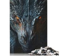 Puzzle da 1000 pezzi "L'ira del drago nero" per adulti, difficoltà alta, gioco educativo, giocattolo, decorazione per la famiglia, 1000 pezzi (38x26 cm)