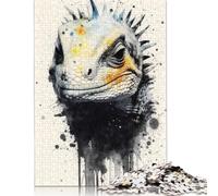 Puzzle da 1000 pezzi Lizard Wild Majesty per adulti, difficoltà elevata, giochi educativi, giocattolo, decorazione per la famiglia, 1000 pezzi (75x50 cm)