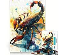 Puzzle da 1000 pezzi "Lo scorpione attaccante" per adolescenti, gioco di sfida mentale, passatempo rilassante, taglio preciso, regalo adorabile 50x75cm