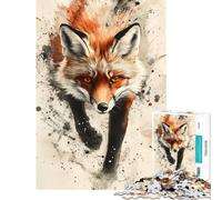 Puzzle da 1000 pezzi Lo sguardo della volpe per ragazzi ideale per il divertimento in famiglia e per l'interazione genitore-figlio compleanno e Natale 50x75cm