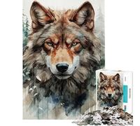Puzzle da 1000 pezzi "Lo sguardo di un lupo arrabbiato" Puzzle per adolescenti Difficile Ogni pezzo è unico Giocattolo Giochi educativi 50x75cm