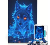 Puzzle da 1000 pezzi "Lo spirito magico del lupo" gioco rompicapo sfida impegnativa regalo per amici e familiari 38x52cm