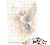 Puzzle da 1000 pezzi "Lo Spirito Santo" - Pittura ad acquerello minimalista che rafforza i rapporti tra i membri della famiglia (75x50 cm)