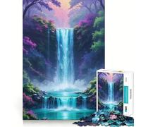 Puzzle da 1000 pezzi "L'oasi segreta della cascata" per ragazzi, gioco stimolante per il pensiero creativo, semplice e divertente, con taglio preciso, ideale per i desideri di Babbo Natale 38x52cm