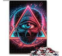 Puzzle da 1000 pezzi "L'occhio della Provvidenza" in legno,intrattenimento rilassante,regalo di Natale perfetto e decorazione per la casa 50x75cm,decorazione artistica fai da te,regalo di compleanno