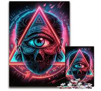 Puzzle da 1000 pezzi L'occhio della Provvidenza, puzzle in cartone, relax e sfida, arte decorativa colorata per la casa, amici, 26x38cm/10,23x14,96 pollici