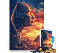 Puzzle da 1000 pezzi "L'occhio infuocato dell'Egitto" per adulti, gioco di memoria, sollevamento lento, assemblaggio di immagini, regalo creativo 50x75cm