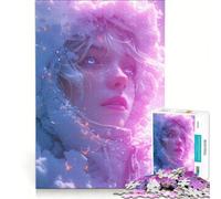 Puzzle da 1000 pezzi LoFi Clouds Girl decorazione da parete sfida impegnativa compleanno e Natale 38x52cm