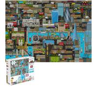 Puzzle Da 1000 Pezzi Londra 8-bit Mappa, Livello 3, 100% Carta Riciclata