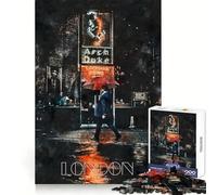 Puzzle da 1000 pezzi "Londra di notte ad acquerello" per adolescenti, ideale per allenare la concentrazione, per un divertimento senza fine e per completare i puzzle Un regalo perfetto (50x75cm)