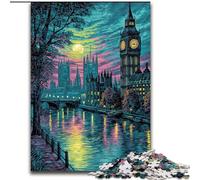 Puzzle da 1000 pezzi "Londra di notte" per adulti e adolescenti, antistress, per ammazzare il tempo durante le vacanze, per migliorare l'amore tra coppie (50x75cm)