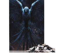 Puzzle da 1000 pezzi Lone Eagle Soars Night Sky per adulti e adolescenti Puzzle in legno per adulti Puzzle per adulti e adolescenti 1000 pezzi (75x50 cm)