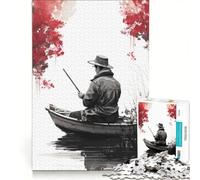 Puzzle da 1000 pezzi "Lonesome Fisher Impossible Game" taglio di precisione con pezzi di forma casuale completamente ad incastro 50x75cm