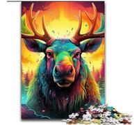 Puzzle da 1000 pezzi "Lontra colorata" in legno, regalo perfetto per genitori, amanti e amici - età 14+, dimensioni 50x75cm, ideale per arredare la casa, allenare la mente e come regalo per le feste