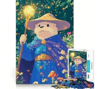 Puzzle da 1000 pezzi "Lontra Maga in un Giardino" per Adolescenti - Giocattolo che stimola la logica e allevia la tensione - Bordo di qualità - Articolo ideale per i desideri di Babbo Natale (38x26cm)