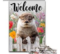 Puzzle da 1000 pezzi Lontra nel giardino - Puzzle da 1000 pezzi per adulti, Capodanno, regalo per le feste (dimensioni 50x75cm)