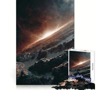 Puzzle da 1000 pezzi "L'orizzonte degli asteroidi" per ragazzi, gioco di logica, semplice e divertente, taglio preciso, Babbo Natale, scegli il tuo desiderio 38x26cm
