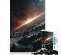 Puzzle da 1000 pezzi "L'orizzonte degli asteroidi" per ragazzi, gioco di logica, semplice e divertente, taglio preciso, Babbo Natale, scegli il tuo desiderio 38x26cm