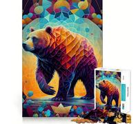 Puzzle da 1000 pezzi "L'orso lento e potente" per adulti, gioco rilassante e stimolante per la mente, taglio di alta qualità, regalo di compleanno 50x75cm