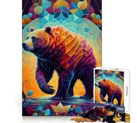 Puzzle da 1000 pezzi "L'orso lento e potente" per adulti, gioco rilassante e stimolante per la mente, taglio di alta qualità, regalo di compleanno 50x75cm