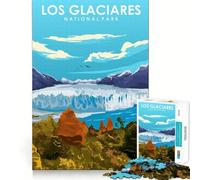 Puzzle da 1000 pezzi Los Glaciares Nature Art Flawless Fit Art Creative Skill Toy Rest Time Play Christmas Art Display (38x26cm)