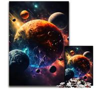 Puzzle da 1000 pezzi "L'oscurità dei pianeti dello spazio" per adulti, perfetto per il divertimento in famiglia, giochi di società, bomboniere per feste di compleanno, 50x75cm/19,68x29,52 pollici
