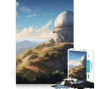 Puzzle da 1000 pezzi "L'Osservatorio Astrale" per adolescenti, un gioco che stimola la riflessione, semplice e divertente, con incastri precisi e la scritta "Santa Wish Pick" 38x26cm