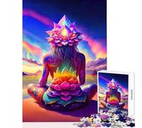 Puzzle da 1000 pezzi Lotus Beach Meditazione Decorazione per la casa Giocattoli Ottimi regali e giocattoli Gioco pratico Interessante riduzione dello stress Dimensioni 38x26cm