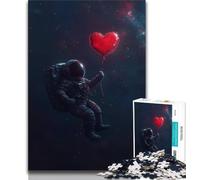 Puzzle da 1000 pezzi "Loving Astronaut" per adulti, regalo, aiuta il cervello ad allenarsi, giocattoli avvincenti per coltivare la pazienza, ottimo regalo, 38x26cm