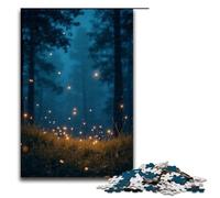 Puzzle da 1000 pezzi "Lucciole che brillano nella notte d'estate" puzzle in legno giochi educativi decorazione per la casa 1000 pezzi (75x50 cm).