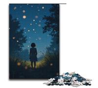 Puzzle da 1000 pezzi Lucciole che brillano nella notte d'estate Puzzle per adulti Puzzle in legno Giochi per famiglie 1000 pezzi (38x26 cm)