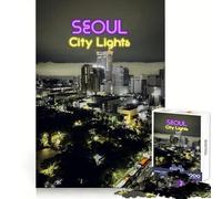 Puzzle da 1000 pezzi "Luci della città di Seoul di notte" per adolescenti, migliora la memoria, rilassa la mente, ha bordi netti ed è un regalo creativo (38x52cm)