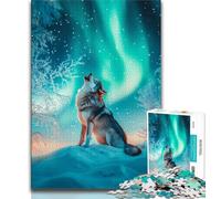 Puzzle da 1000 pezzi "L'ululato del lupo" per adulti e ragazzi giochi educativi decorazioni per la casa ideale come regalo per tutta la famiglia (50x75cm)