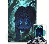Puzzle da 1000 pezzi Luminous Stalker︰ Il Regno della Tigre Eterea Gioco rompicapo Difficile e stimolante Regalo di compleanno Regali 50x75cm