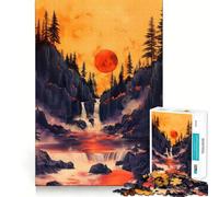 Puzzle da 1000 pezzi "Luna di Sangue" con incastri perfetti,attività di gioco intelligente,divertimento per il tempo libero,regalo di compleanno 38x26cm
