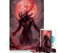 Puzzle da 1000 pezzi Luna di sangue Creatura horror Gioco di precisione con bordi perfetti,giocattolo per allenare la mente,divertimento a gioco lento,regalo di compleanno 50x75cm