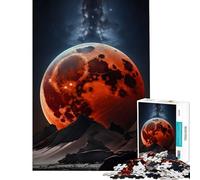 Puzzle da 1000 pezzi Luna di Sangue Eclissi Risvegliata Gioco rompicapo Sfida di intelligenza Giocattolo avvincente Regalo per compleanni Sfida difficile (Dimensioni 38x52cm)