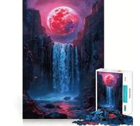 Puzzle da 1000 pezzi "Luna di Sangue" rosso,gioco di squadra,allenamento mentale,divertimento,gioco rilassante,decorazione natalizia da parete 50x75cm