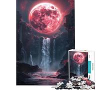 Puzzle da 1000 pezzi Luna di Sangue Rosso per gioco educativo sfida impegnativa regalo per compleanni (Dimensioni 38x52cm)