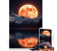 Puzzle da 1000 pezzi "Luna di sangue sulle montagne" per adolescenti, esercizio mentale, calma e relax, incastro perfetto, bel regalo (38x26cm)
