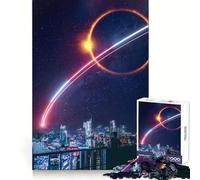 Puzzle da 1000 pezzi "Luna nella natura selvaggia celeste" per ragazzi,stimolante per la creatività e il divertimento,con tagli precisi Ottimo regalo (38x52cm)