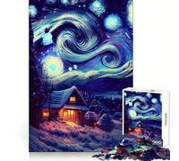 Puzzle da 1000 pezzi "L'universo della notte stellata" per ragazzi gioco stimolante per il pensiero creativo semplice e divertente con incastri precisi ideale per creare un desiderio di Babbo Natale