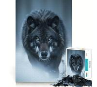 Puzzle da 1000 pezzi "Lupo a caccia di predatori" gioco di logica e allenamento mentale,incastro perfetto,senza spazi vuoti,sfida interattiva per la mente a casa (50x75cm)