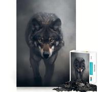 Puzzle da 1000 pezzi "Lupo a caccia di predatori" per adulti,gioco stimolante per la mente,superficie liscia e senza sbavature,hobby affascinante per i momenti di svago (38x52cm)