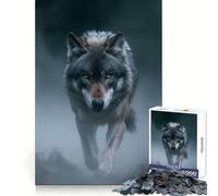 Puzzle da 1000 pezzi "Lupo a caccia di predatori" per adulti, ideale per stimolare la mente, rilassare e creare ricordi memorabili (50x75cm)