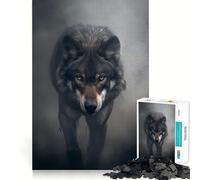 Puzzle da 1000 pezzi Lupo a caccia di predatori per adulti Pensa,allena,gioca Incastra bene i pezzi,nessun pezzo si stacca alleviare lo stress (50x75cm)